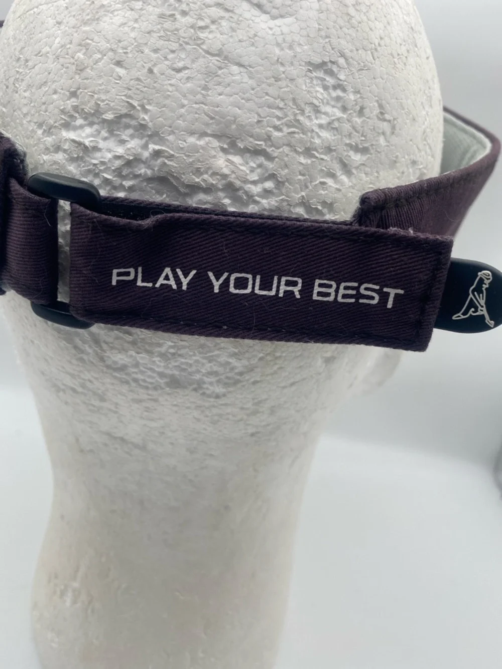 PING Argyle Golf Visor in Burgundy and Pink - Picture 4 of 6